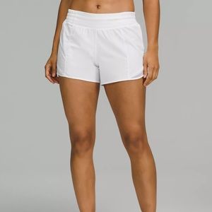 Lululemon Hotty Hot High Rise 4” White Tall Shorts